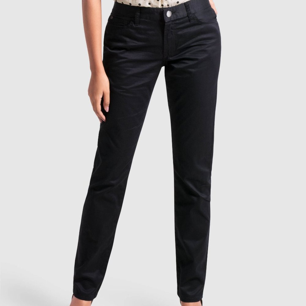 OLGYN Women Black Denim Pant Traditional Slim Fit